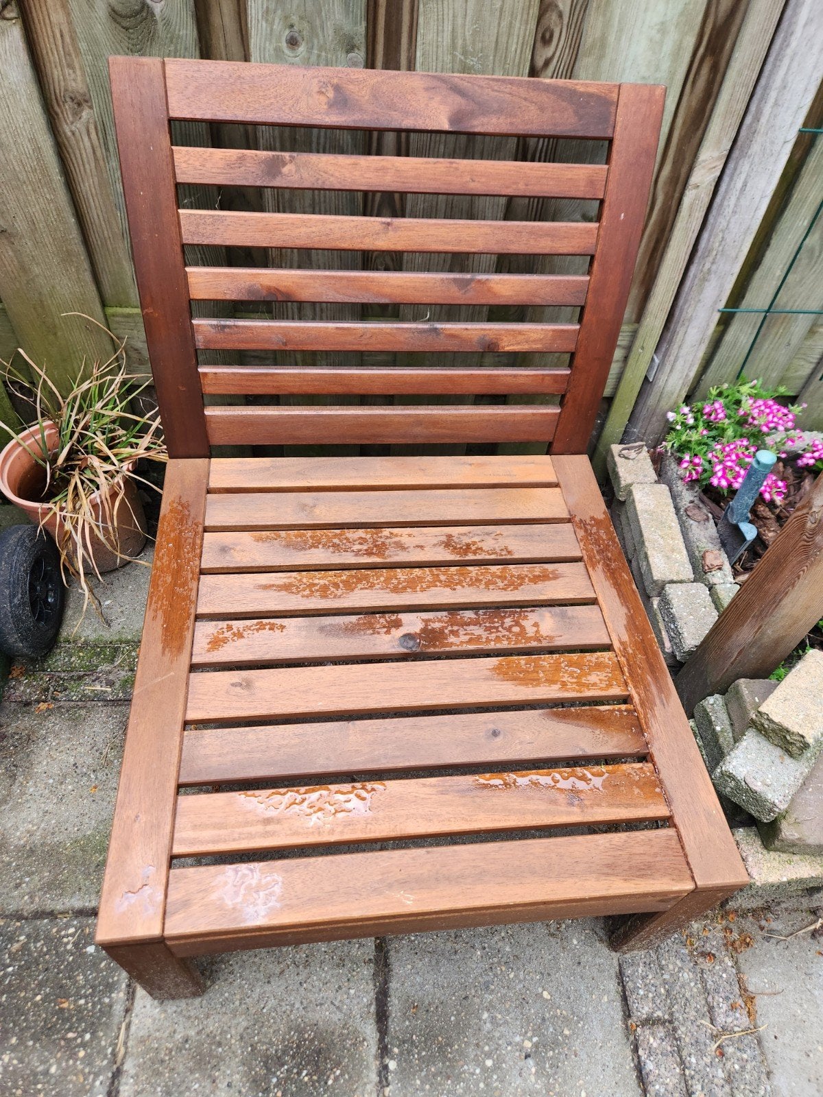 IKEA Applaro stoel - Houten tuinstoel, Ophalen, Hout, Eén