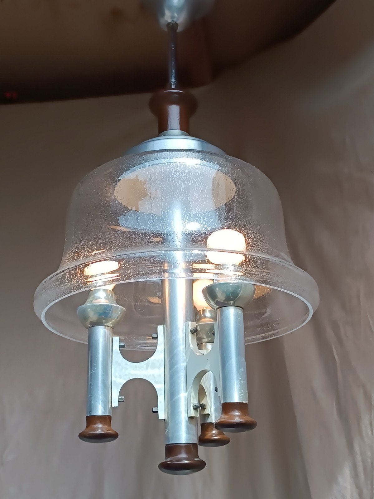 Mazzega Murano Grote Venetiaanse Hanglamp, Ophalen, E27 (groot), Zo goed als nieuw, Glas