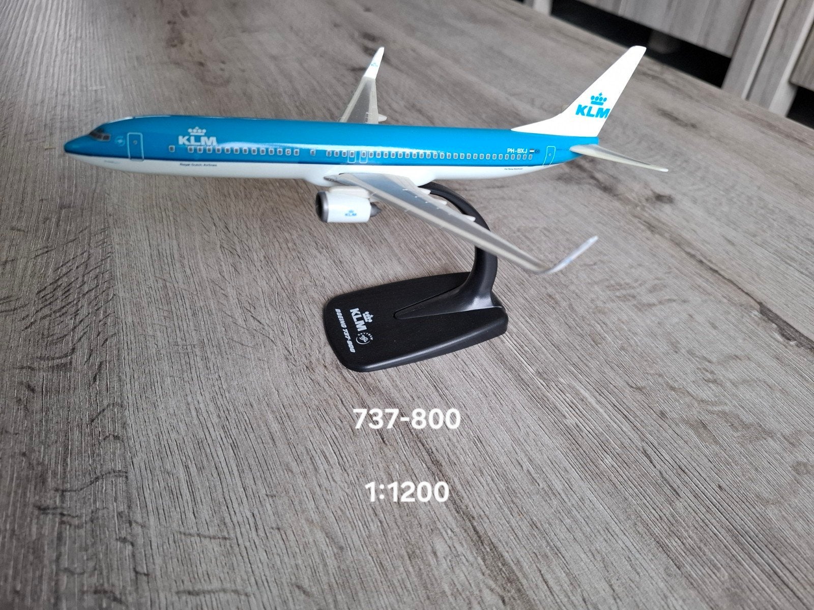 KLM Vliegtuigmodellen 1:1200: 737, A330, 747., Overige merken, Ophalen of Verzenden, Vliegtuig, Gebruikt