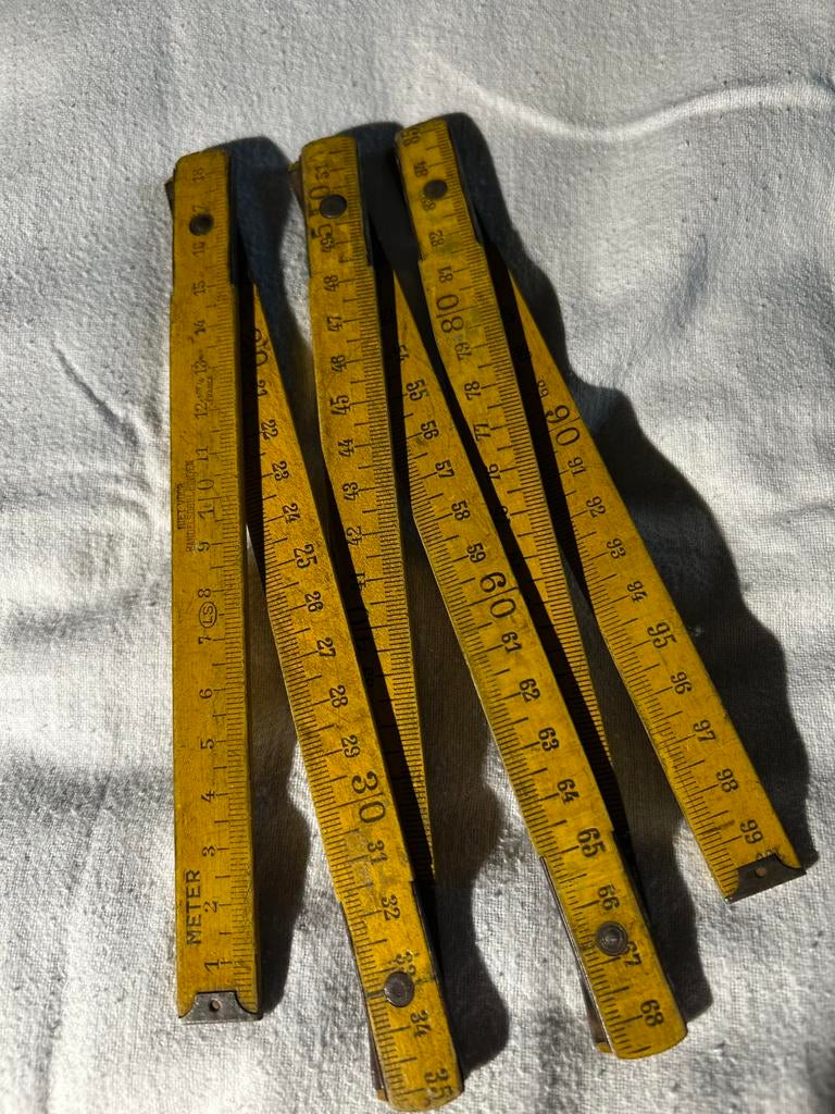 Vintage duimstok made in France 100 cm, Ophalen of Verzenden