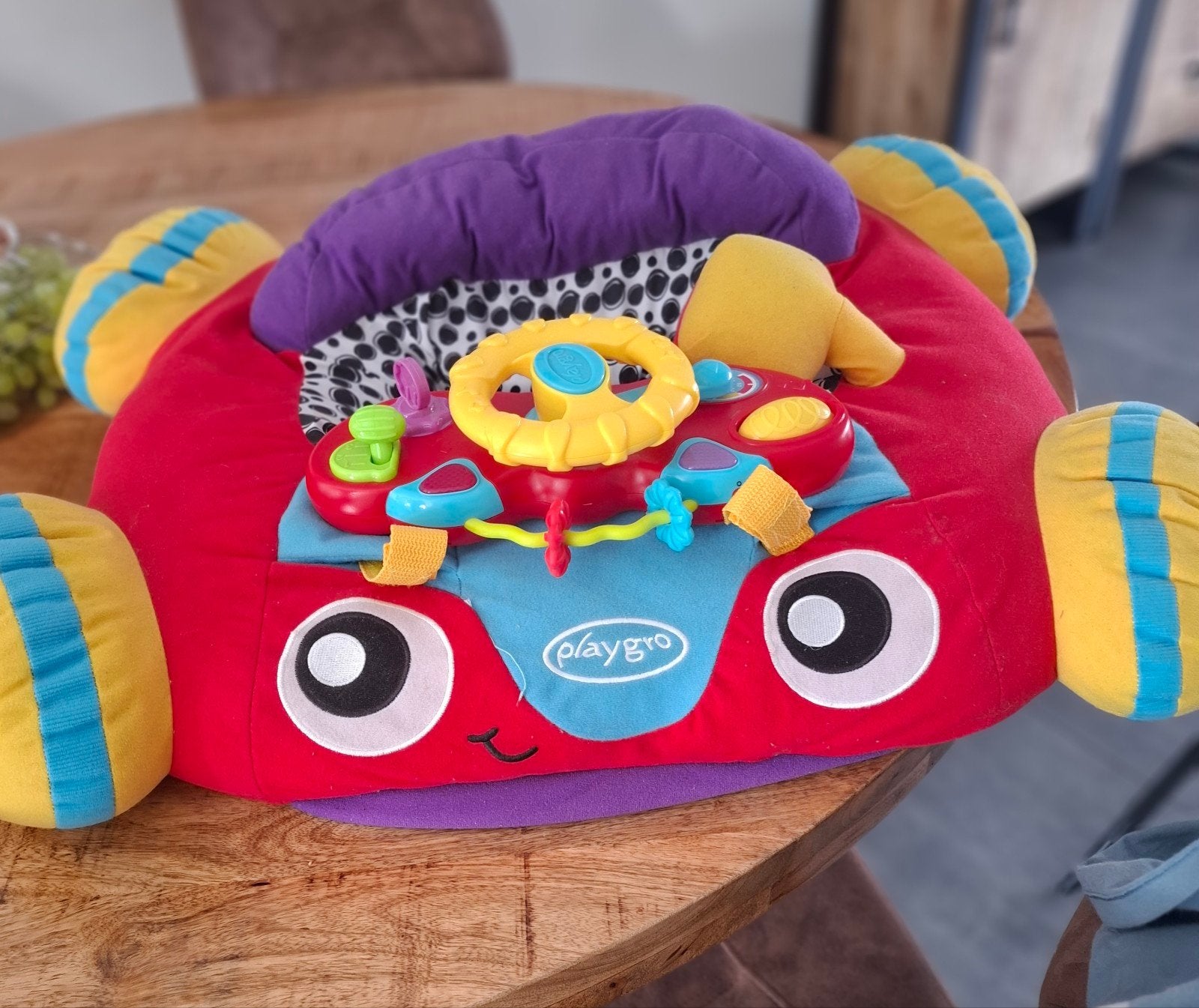 Playgro Comfy Car - Pluchen zitkussen Baby, Ophalen, Nieuw, Met licht
