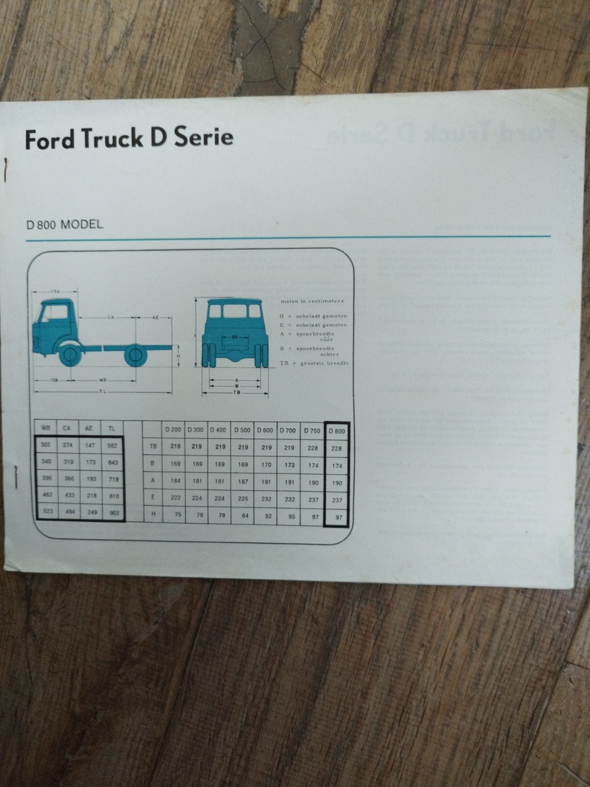 Ford Truck D Serie Brochure (1967) - Nederlands, Ford, Ophalen of Verzenden, Zo goed als nieuw, Ford