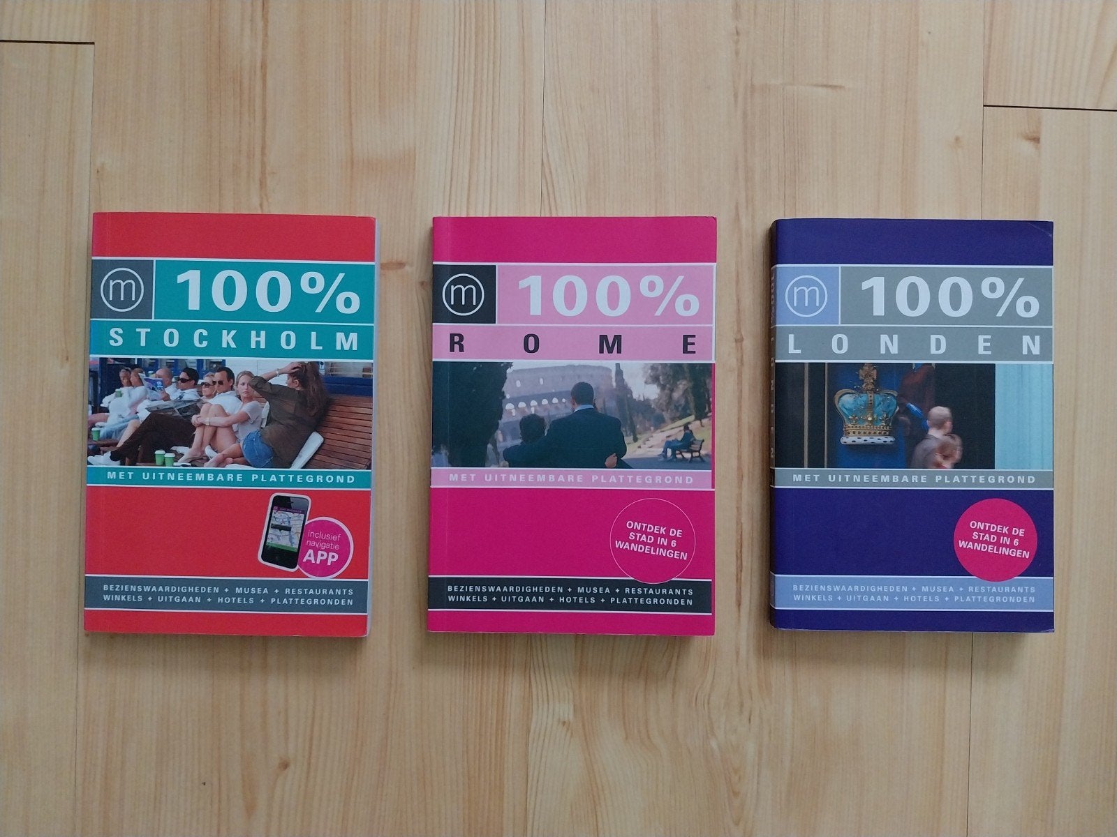 reisgidsen 100%  Stockholm, Rome en Londen € 4.00 per stuk, Boeken, Ophalen of Verzenden