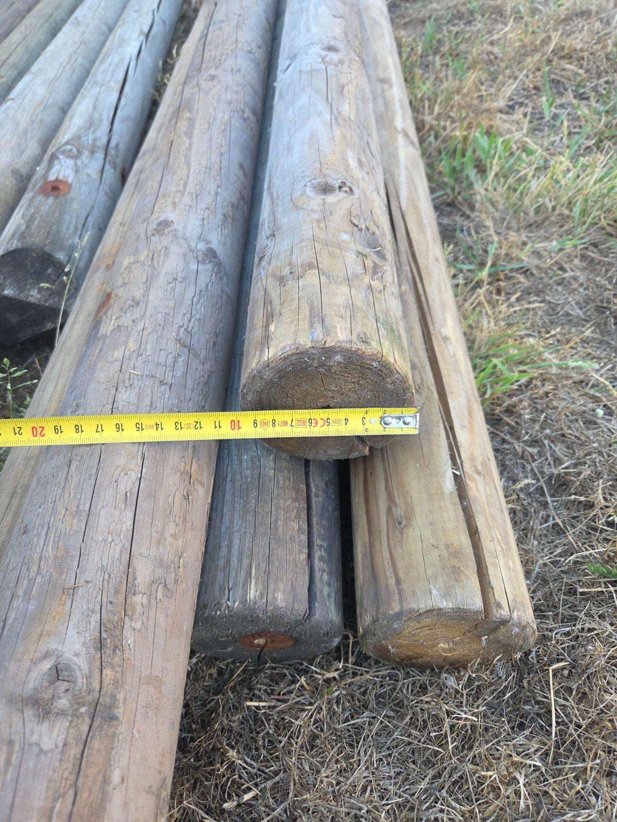Ronde balken - Gebruikt hout voor diverse projecten, Ophalen, Gebruikt, Balk, Overige houtsoorten