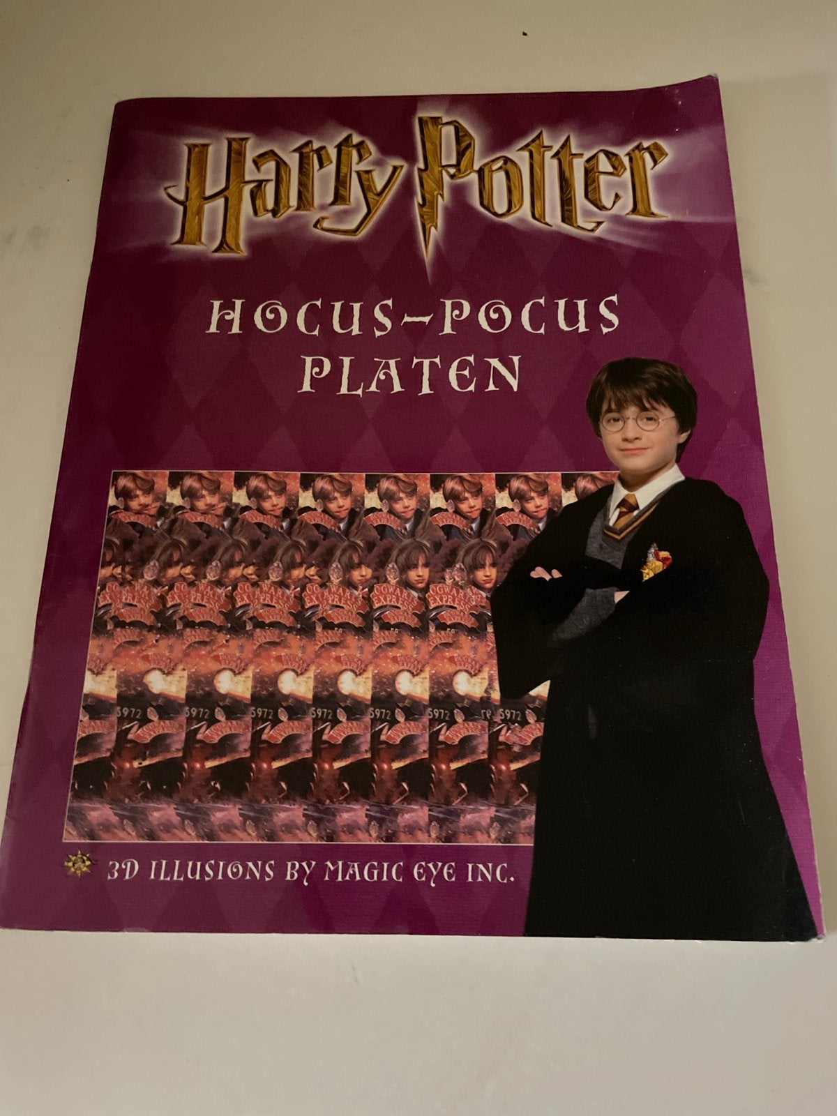 Harry Potter Hocus-Pocus Platen 3D Illusies Magic Eye, Verzamelen, Harry Potter, Ophalen of Verzenden, Gebruikt, Boek of Poster