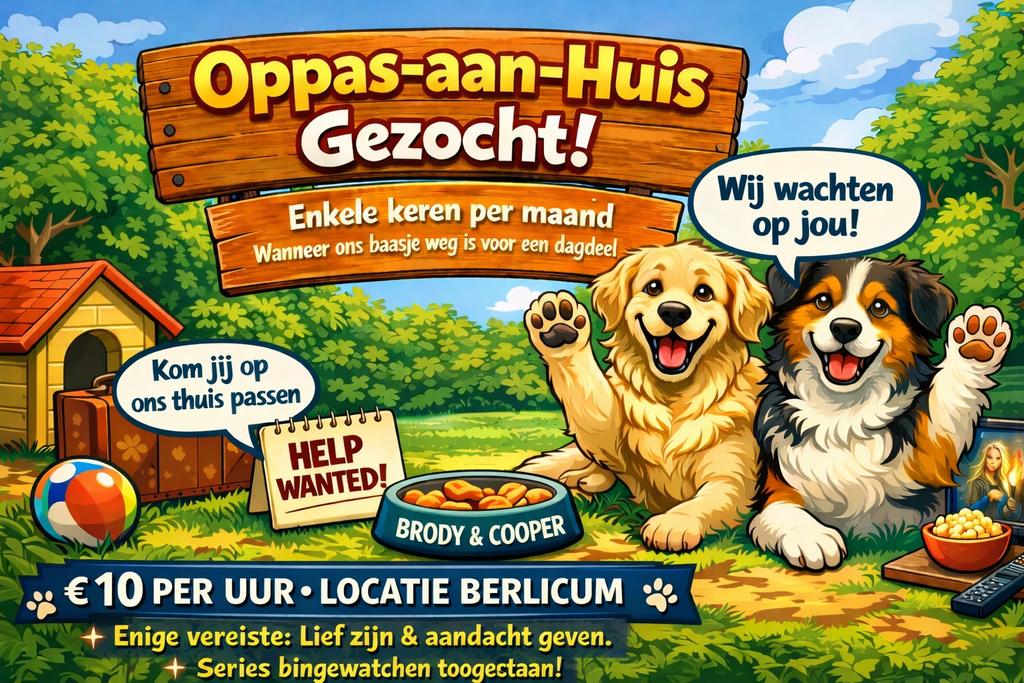 Gezocht: Oppas aan huis Berlicum dag/dagdeel, Particuliere oppas
