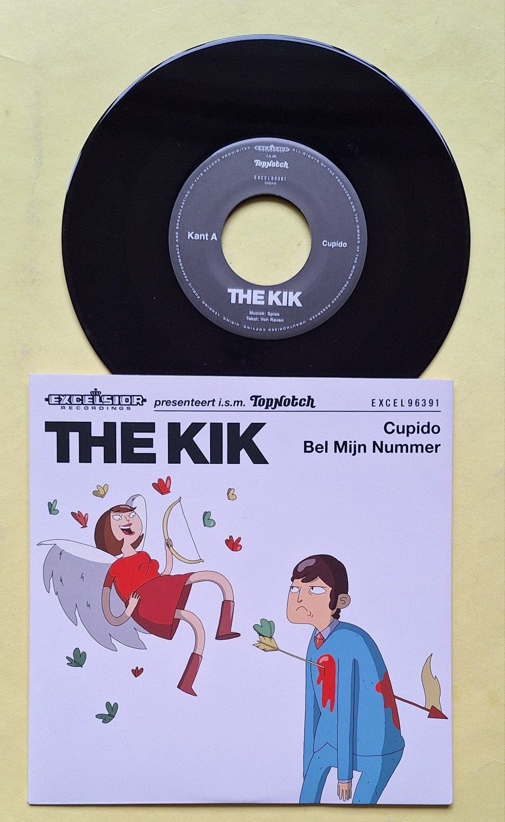 The Kik - Cupido / Bel Mijn Nummer (7 inch vinyl single), 7 inch, Zo goed als nieuw, Pop, EP