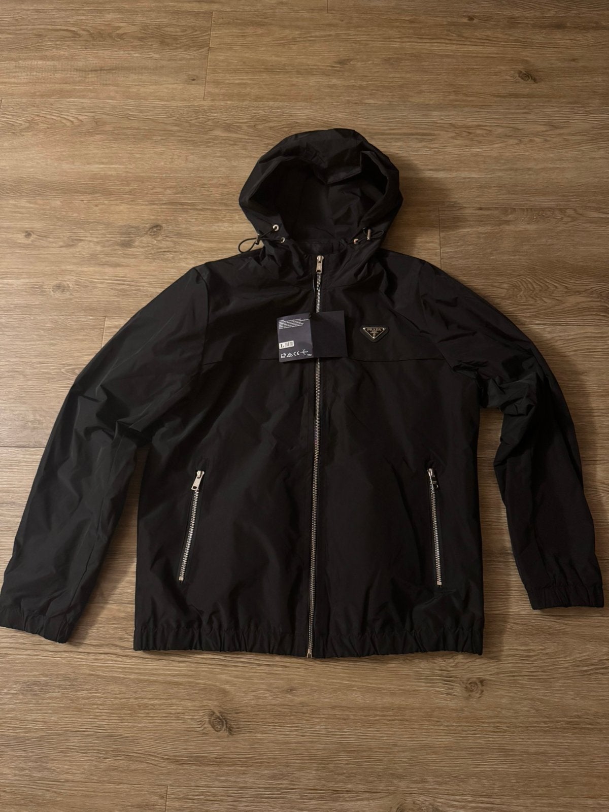 Prada windbreaker jas heren maat s/m, Ophalen of Verzenden, Zo goed als nieuw, Zwart