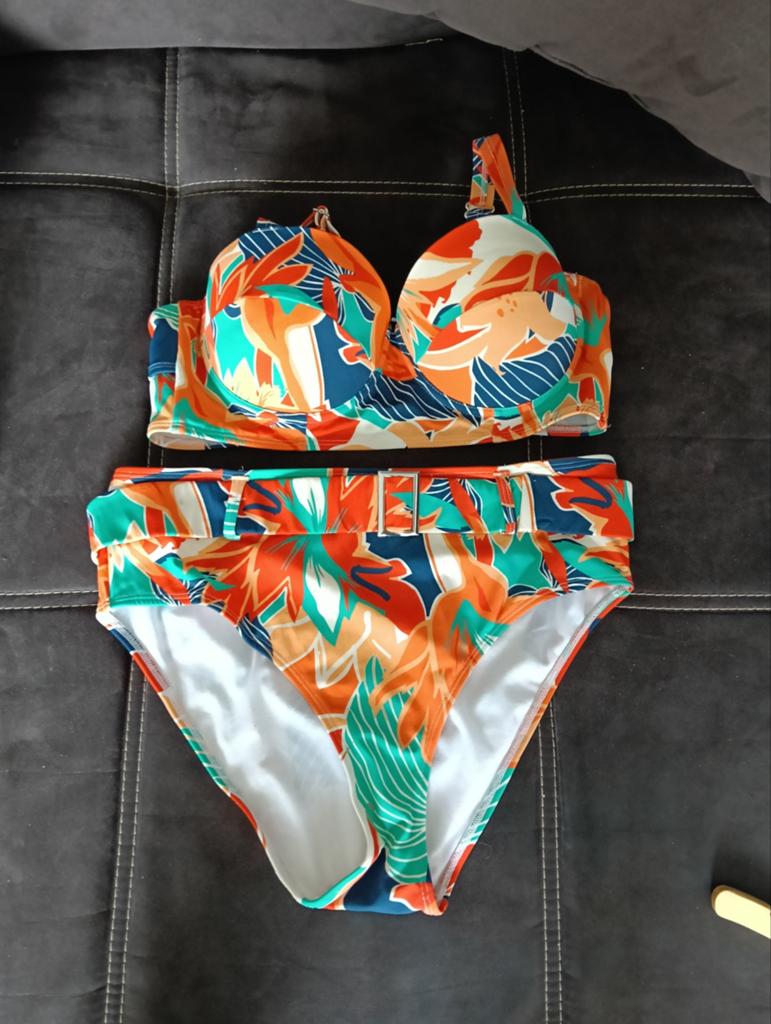 Bonprix bikini met tropische print, maat m, Bonprix, Oranje, Ophalen of Verzenden, Zo goed als nieuw