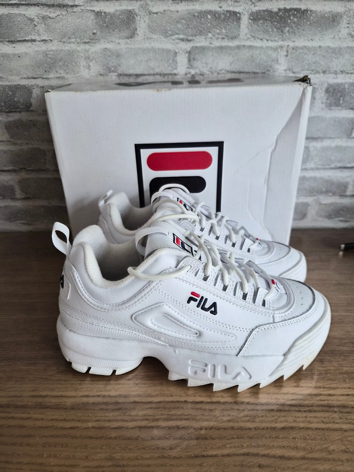 Fila Disruptor Sneakers - Maat 36 1/2, Wit, Ophalen of Verzenden, Fila, Sneakers of Gympen