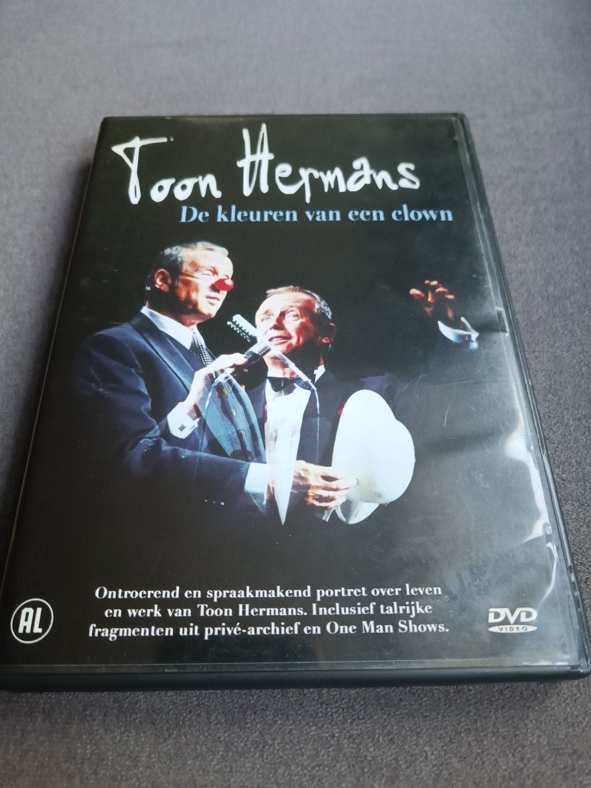 Toon Hermans de kleuren van een clown - dvd, Cd's en Dvd's, Alle leeftijden, Ophalen of Verzenden, Zo goed als nieuw, Stand-up of Theatershow