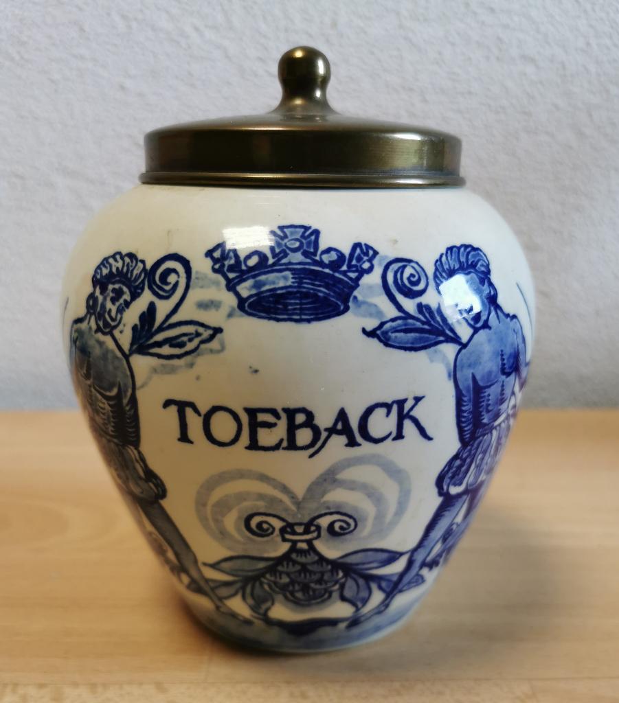 vintage Goedewaagen Gouda Toeback pot Delfts blauw, Antiek en Kunst, Ophalen of Verzenden