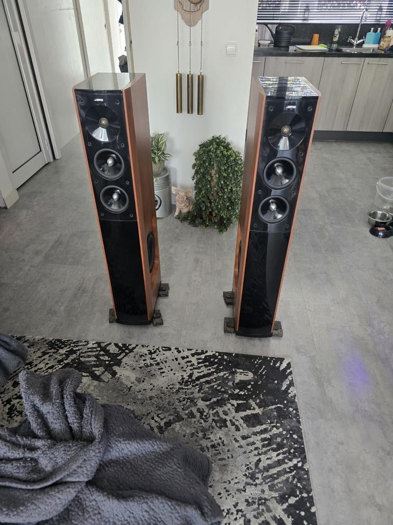 Jamo staande pilaren, Audio, Tv en Foto, Luidsprekers, Ophalen, Gebruikt, 120 watt of meer, Front, Rear of Stereo speakers
