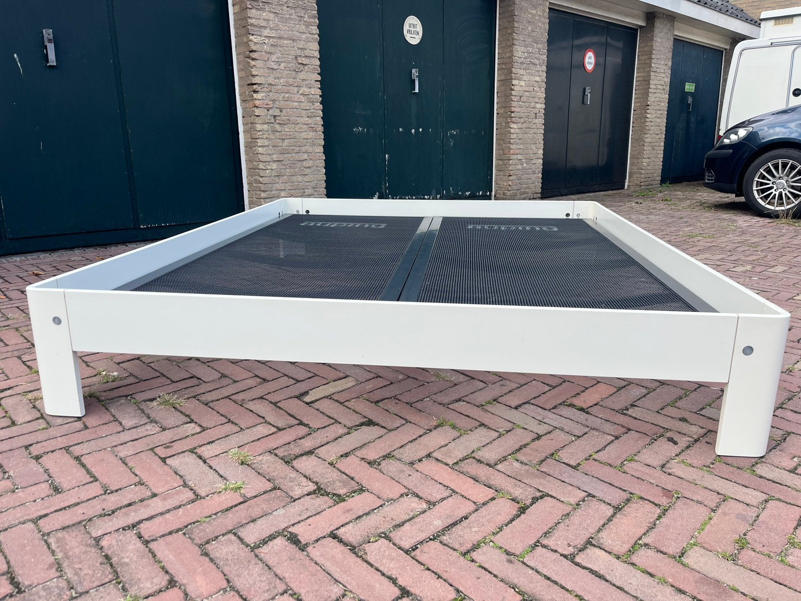 Auping auronde wit 180x220, Ophalen, Gebruikt, Wit, Tweepersoons