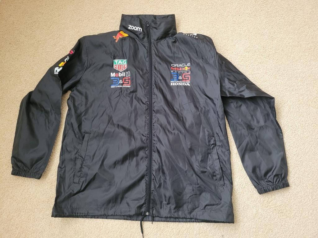 Red Bull Racing F1 Jas Zwart Windjack - Maat L, Maat 52/54 (L), Zwart, Ophalen of Verzenden, Zo goed als nieuw