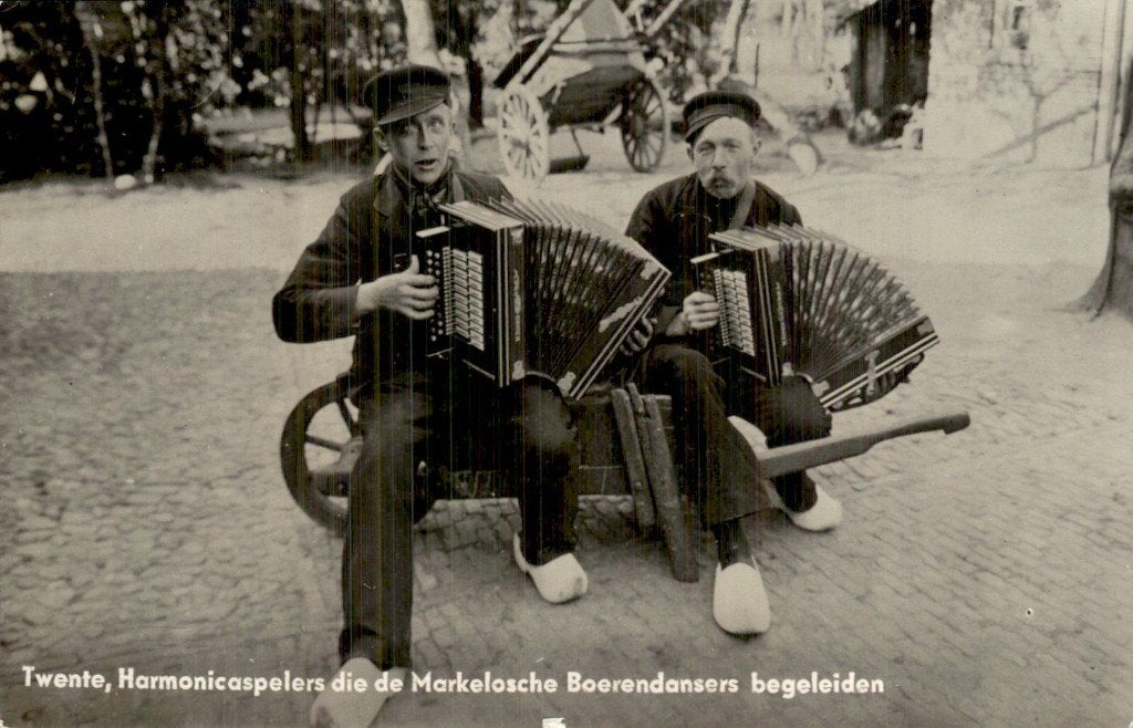 Twente - Harmonicospelers - Markelosche Boerendansers, Ophalen of Verzenden, 1920 tot 1940, Ongelopen, Overijssel