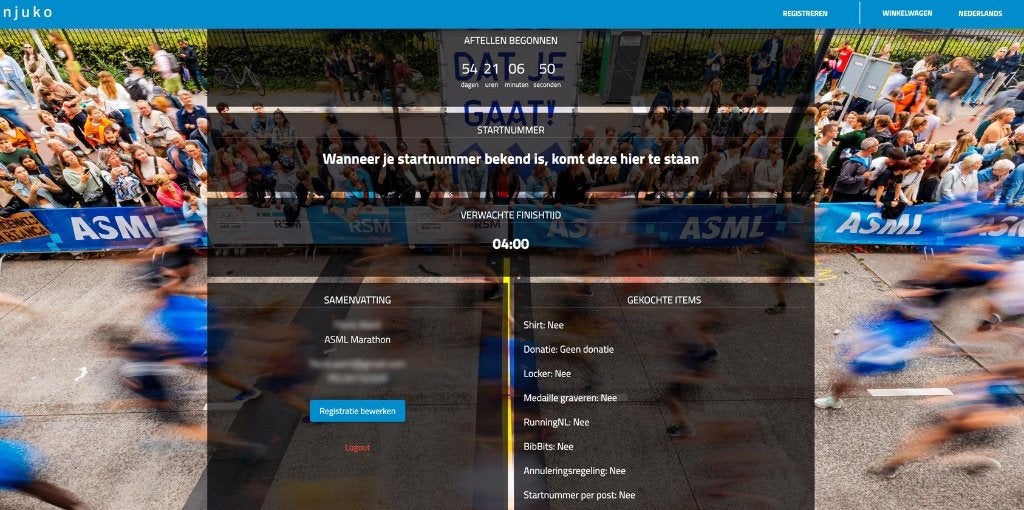 Startbewijs Hele Marathon Eindhoven, Sport en Fitness, Loopsport en Atletiek, Overige typen, Nieuw, Hardlopen, Ophalen