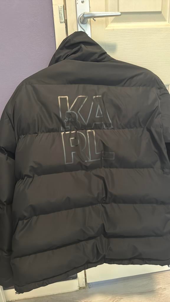 Karl Lagerfeld Puffer Jas Zwart - Maat s/m, Ophalen of Verzenden, Zo goed als nieuw, Maat 48/50 (M), Zwart