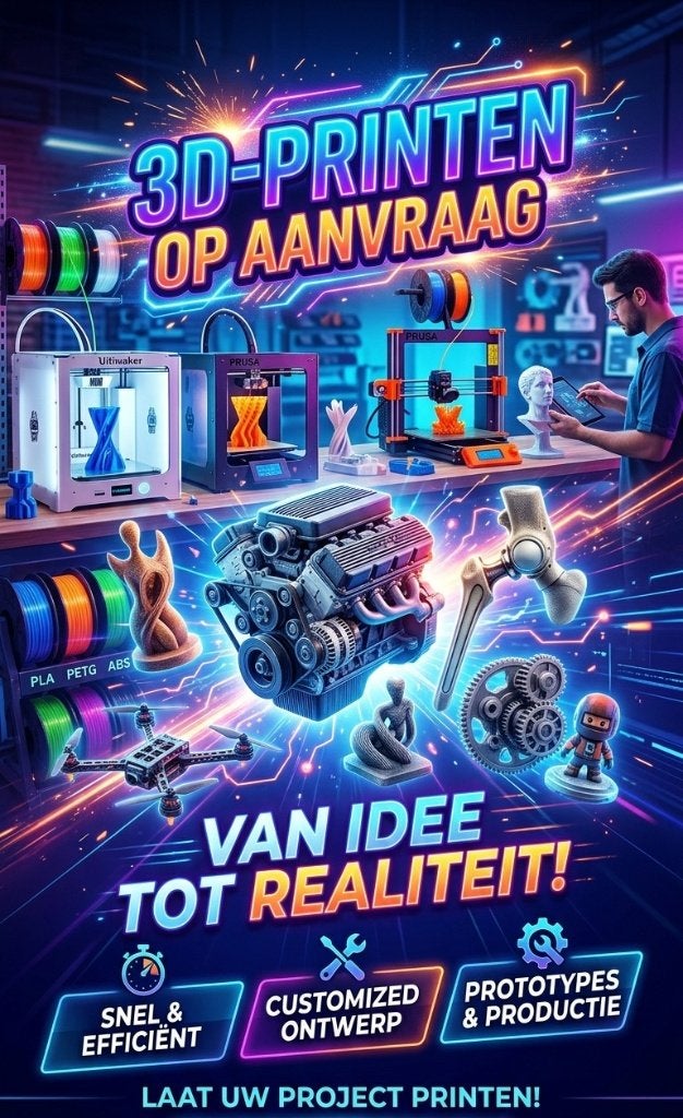 3D-Printen op aanvraag: Van idee tot realiteit!, Ingebouwde Wi-Fi, Nieuw, Ophalen of Verzenden, Filament