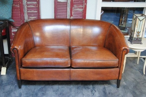 schapenleren bank, Ophalen, Nieuw, Leer, 75 tot 100 cm