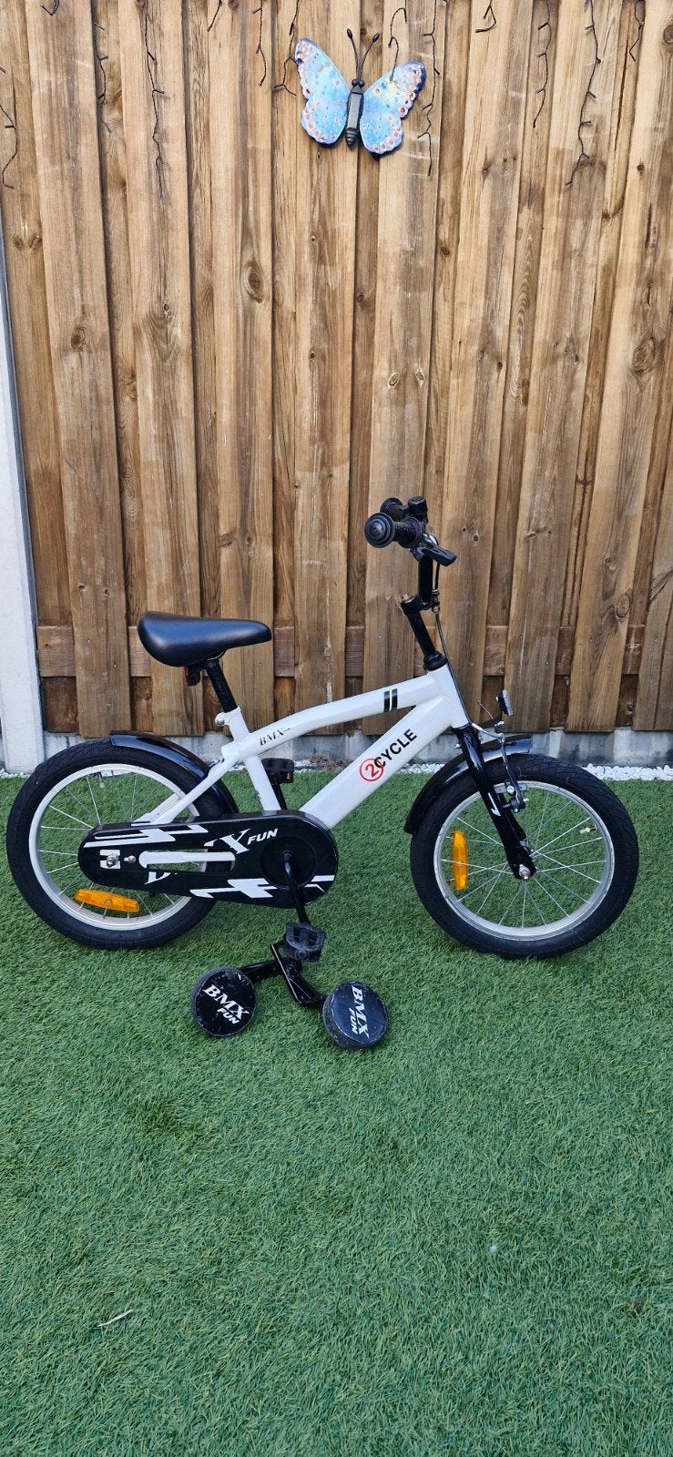 16 inch jongens fiets z.g.a.n, Ophalen, Gebruikt, 16 tot 20 inch, Zijwieltjes