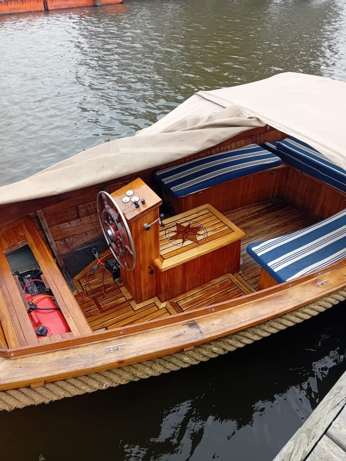 Mahonie Houten Noorse Sloep met Trailer, Watersport en Boten, Ophalen
