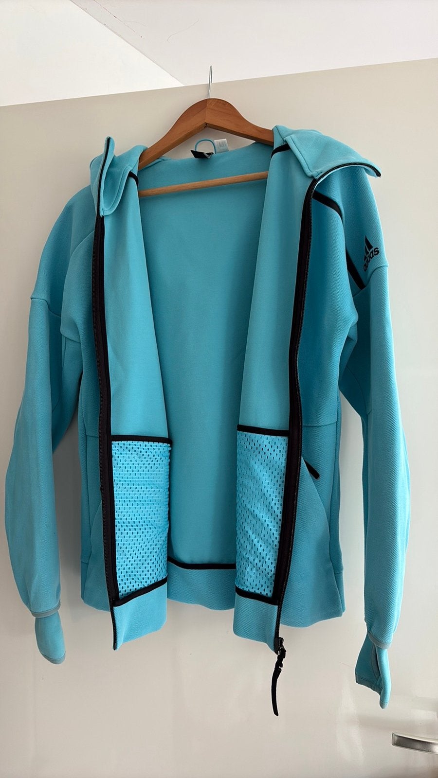 Vest sportvest Adidas maat L blauw, Ophalen of Verzenden, Zo goed als nieuw, Maat 52/54 (L), Blauw