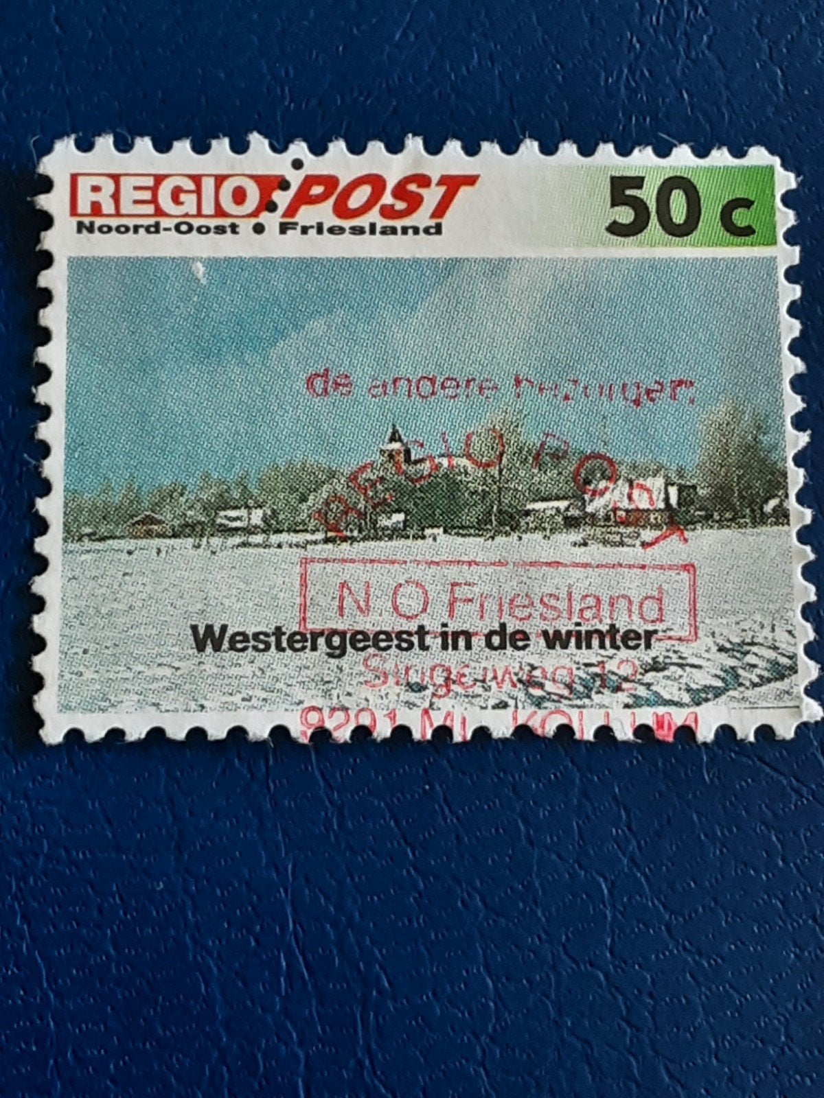 Regiopost. Westergeest in de winter.  50ct ( gest), Postzegels en Munten, Ophalen of Verzenden