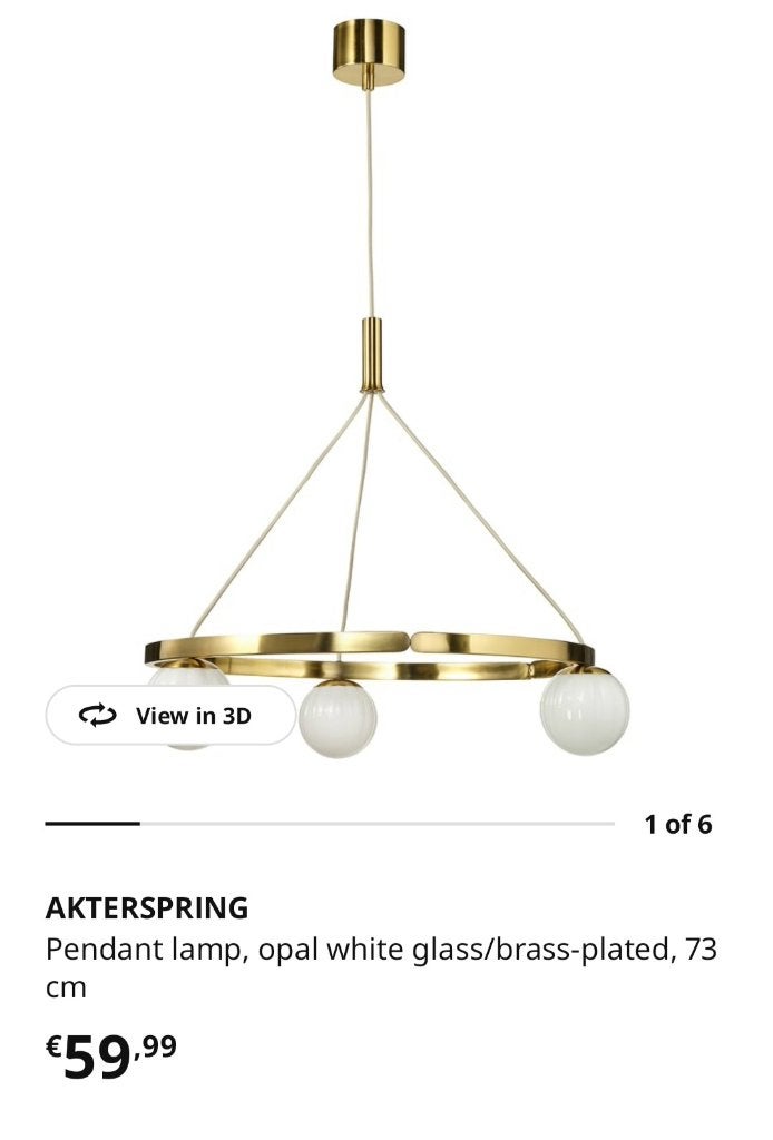 LAMP IKEA, Ophalen of Verzenden, Zo goed als nieuw, Glas