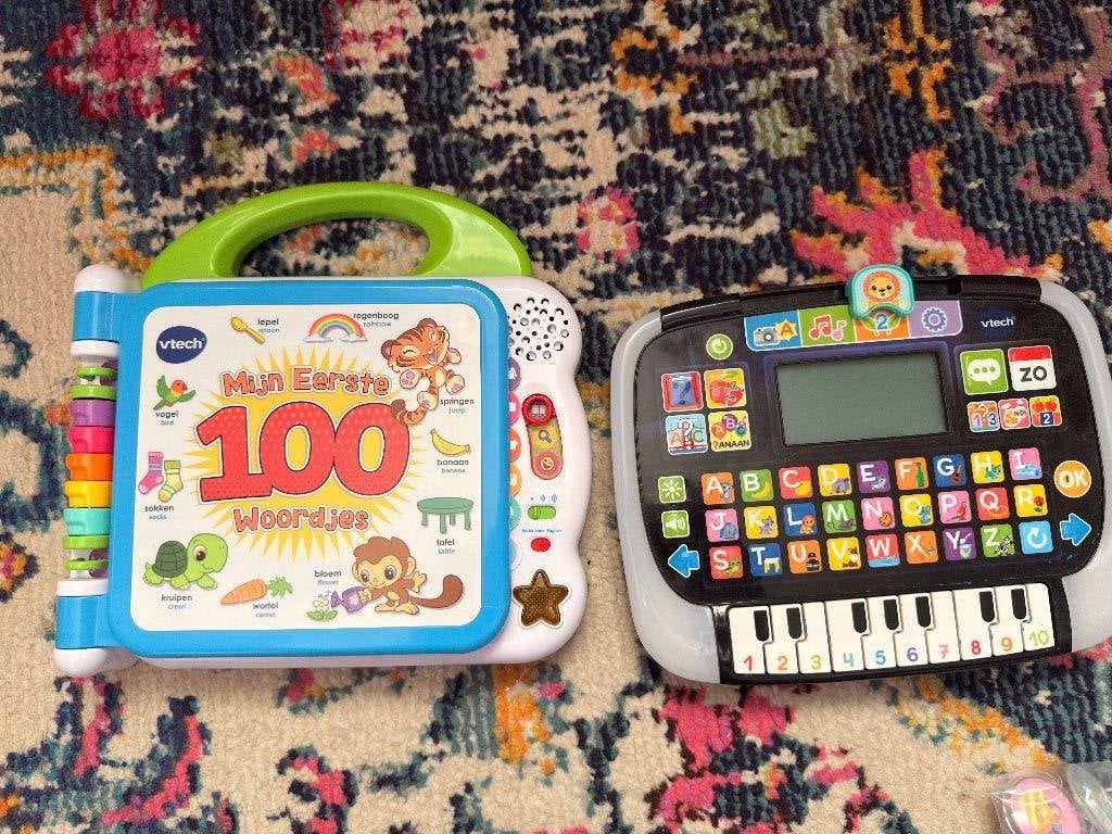 vtech mijn 100 words + leerboard met piano, Ophalen, Zo goed als nieuw