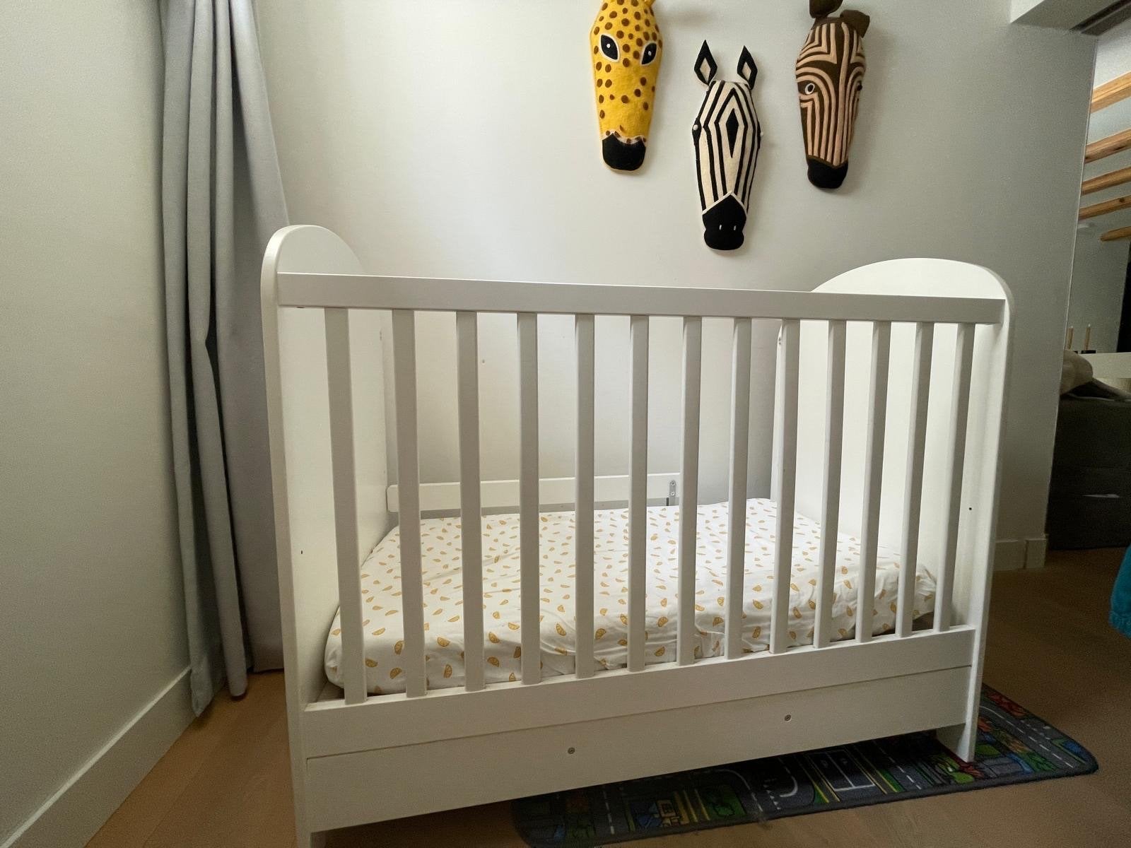 IKEA GONATT Ledikant - Wit met lades, Ophalen, Gebruikt, Ledikant