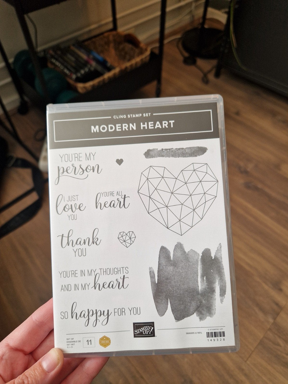 Stampin' Up! Modern Heart stempelset, Ophalen of Verzenden, Zo goed als nieuw, Clearstamp