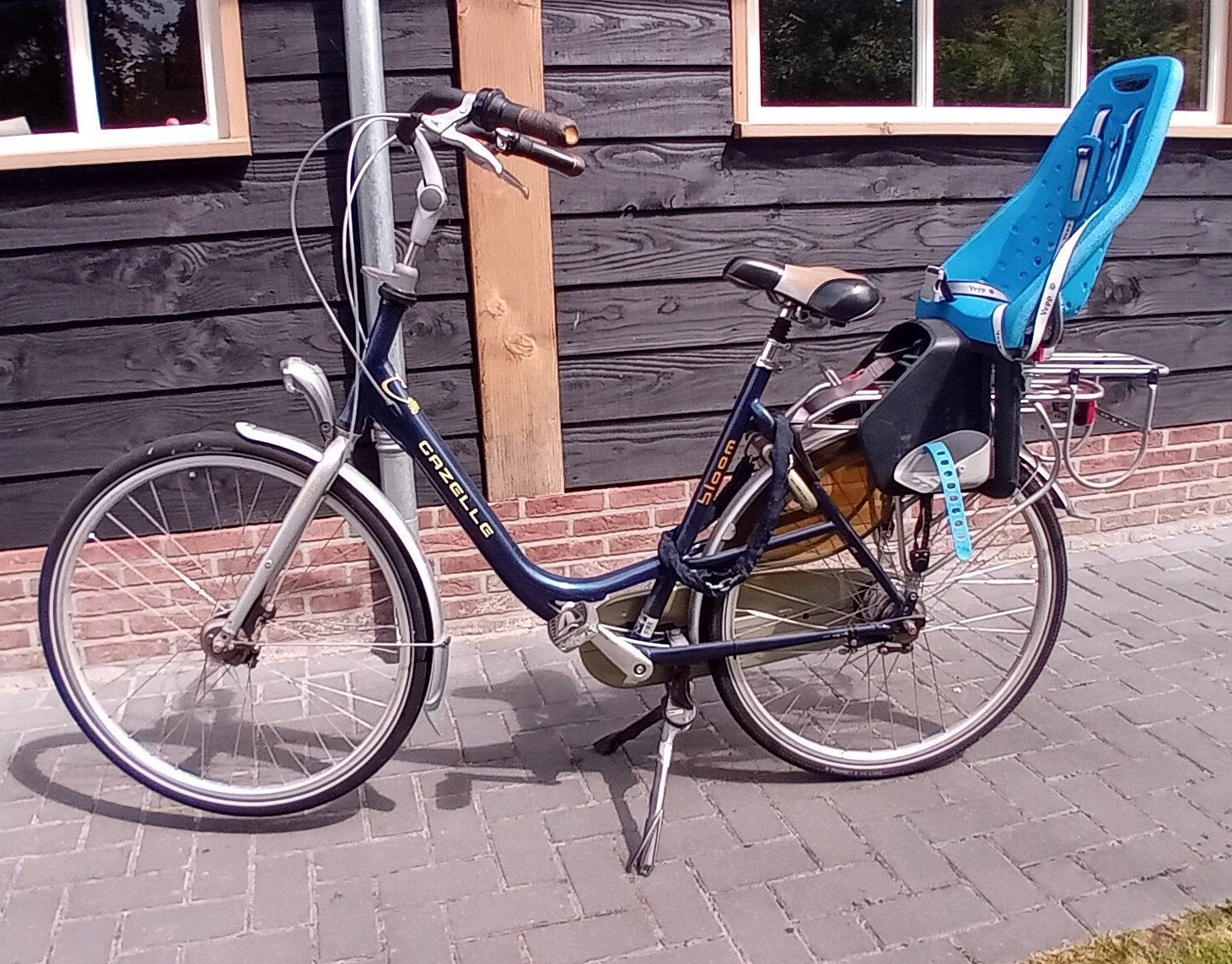 Gazelle Bloom mama met kinderzitje, Fietsen en Brommers, Fietsen | Dames | Damesfietsen, Ophalen, Gebruikt, Versnellingen, 50 tot 53 cm