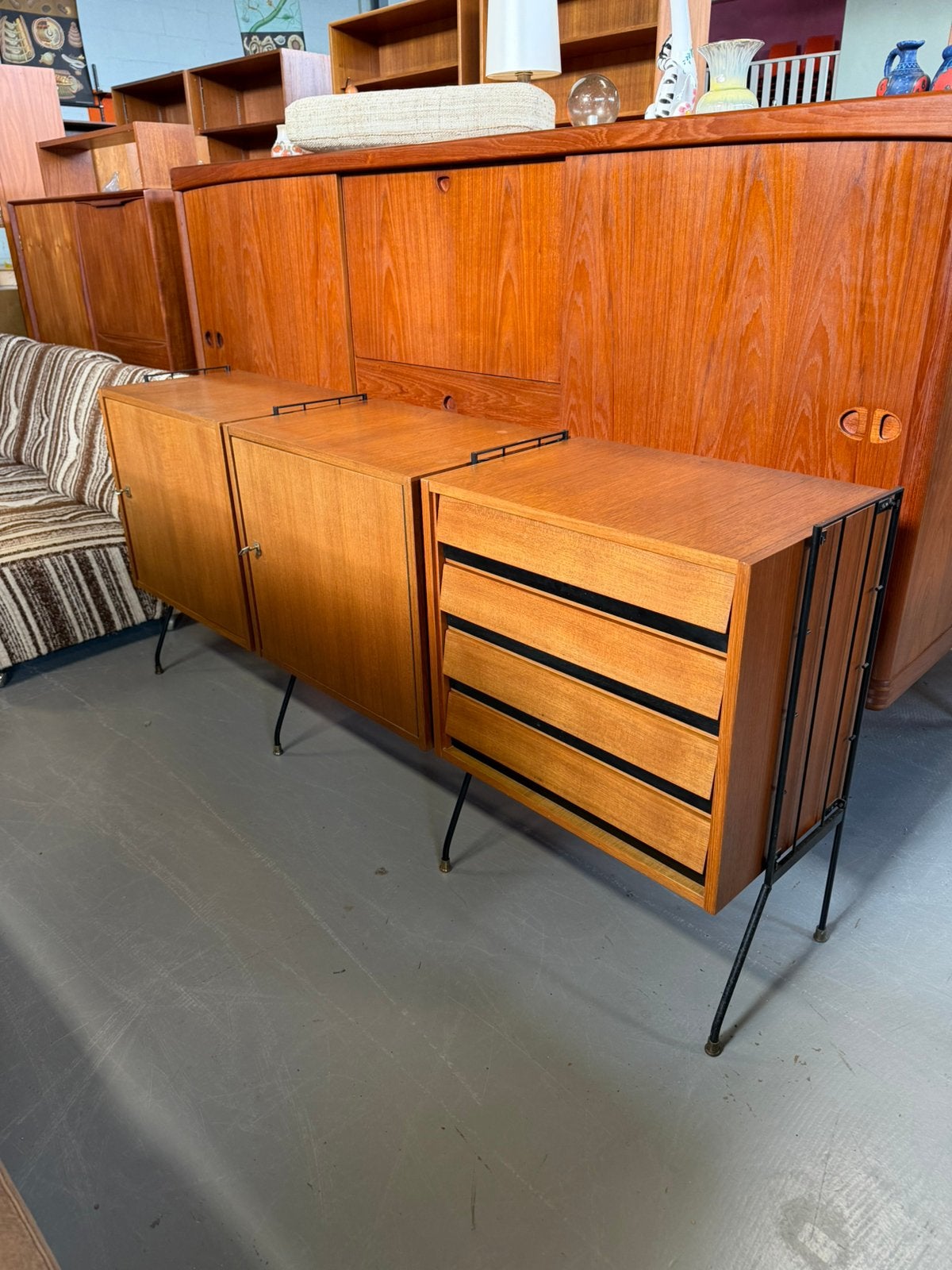 Vintage kast dressoir teak tvmeubel, Ophalen, Gebruikt, G, 50 tot 100 cm