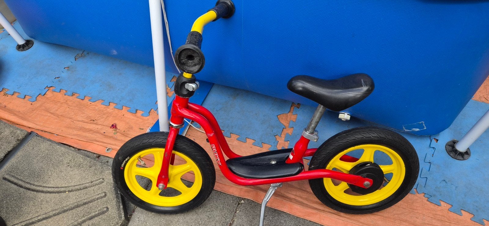 Puky Loopfiets Rood/Geel - Perfect voor de kleintjes!, Ophalen, Gebruikt, Minder dan 16 inch, Puky