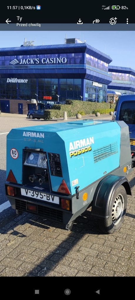 Compressor Airman / Hikoki, Doe-het-zelf en Verbouw, Compressors, 6 tot 10 bar, Ophalen of Verzenden, Zo goed als nieuw, Minder dan 200 liter/min