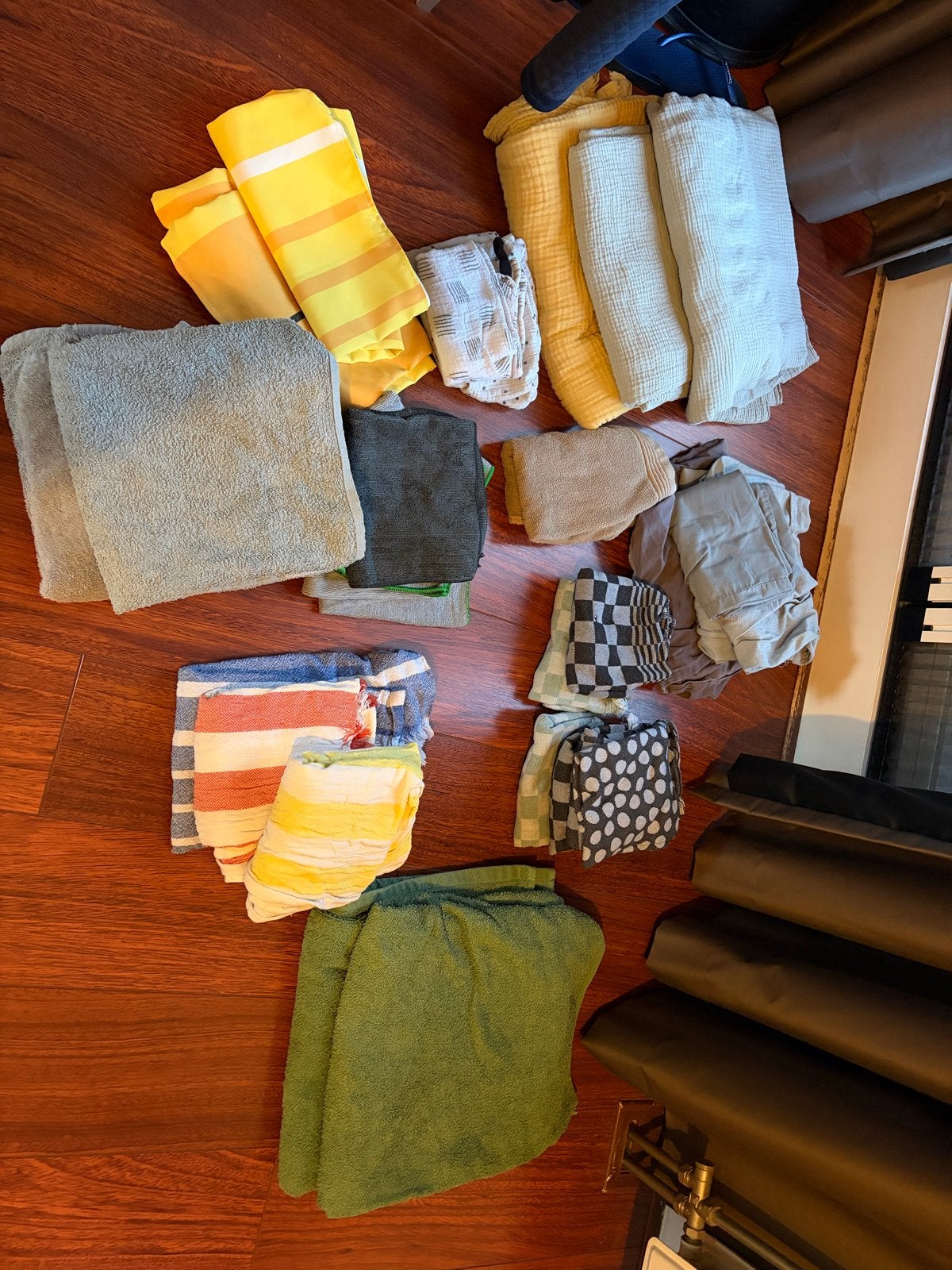 Divers huishoudtextiel: handdoeken, theedoeken, lakens, Ophalen of Verzenden, Gebruikt, Meerkleurig, Overige typen