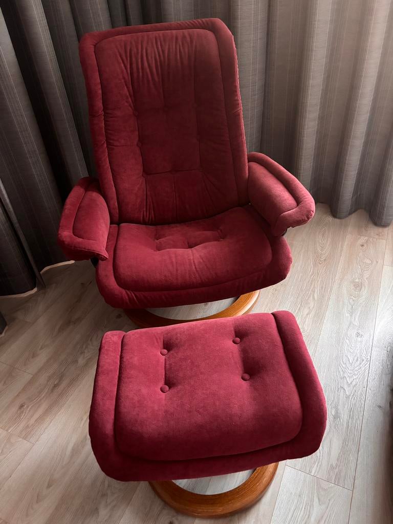 Fauteuils met voetenbank Stressless Ekornes, Ophalen, Zo goed als nieuw, 75 tot 100 cm, 50 tot 75 cm