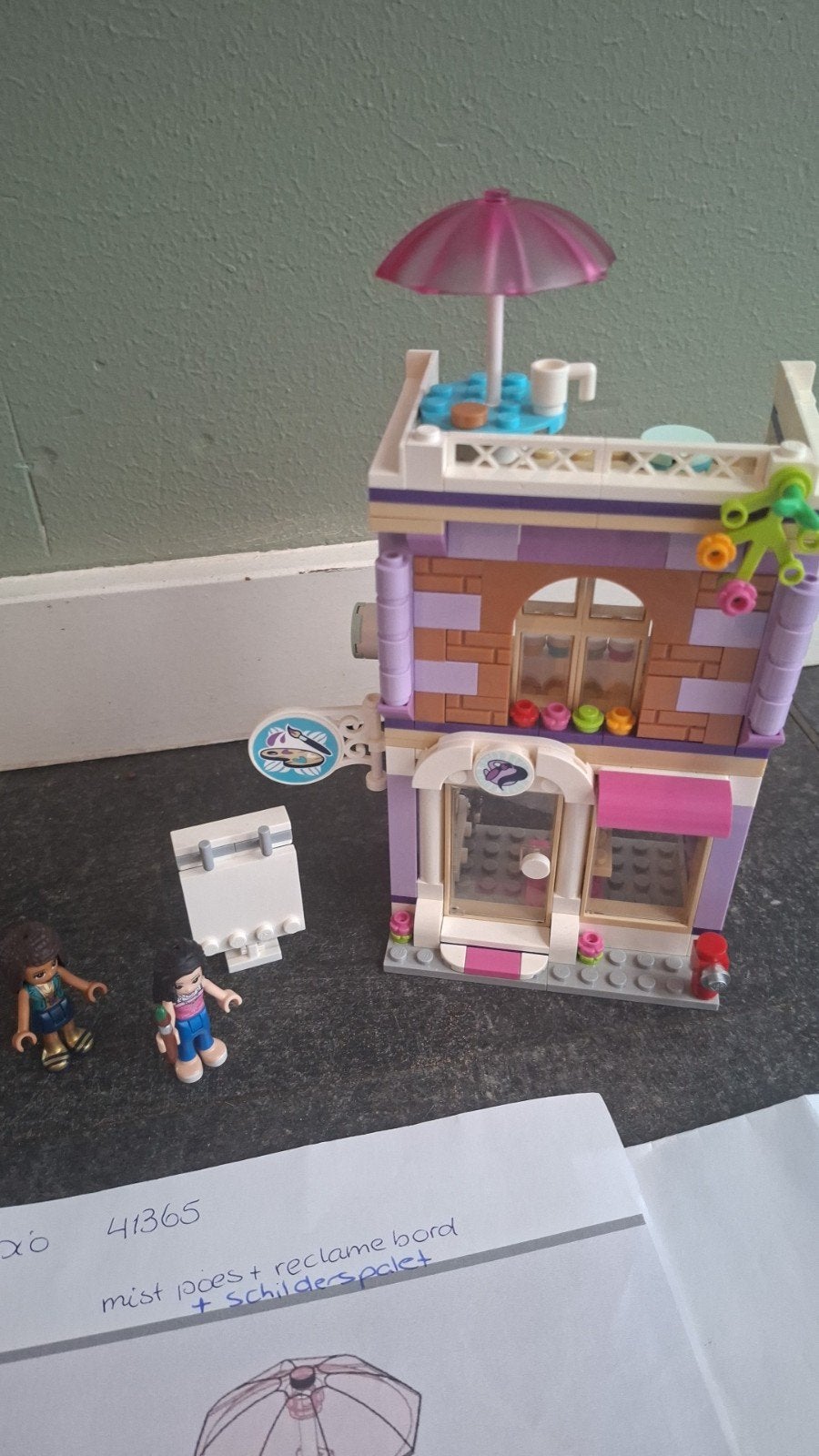 LEGO Friends 41365 Emma's Kunstwinkel (mist kat), Ophalen of Verzenden, Gebruikt, Overige merken