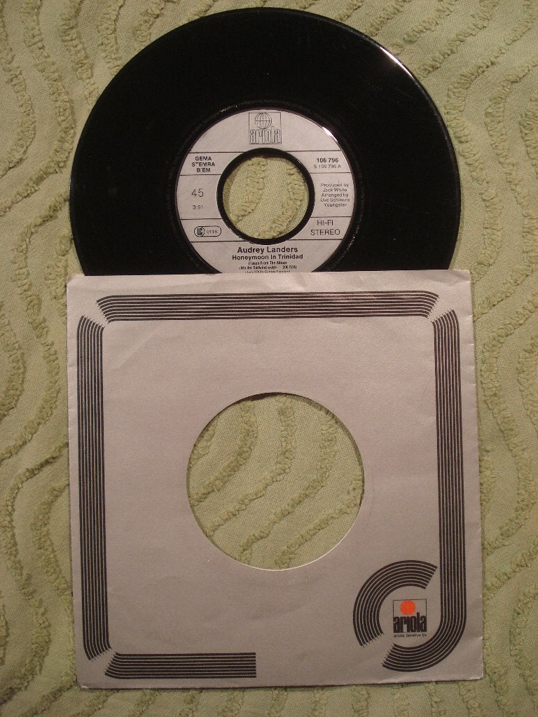 Audrey Landers 7" Vinyl Single: ‘Honeymoon in Trinidad’ (D), Ophalen of Verzenden, Zo goed als nieuw, 7 inch, Pop