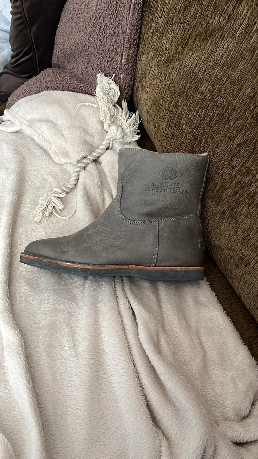 Nieuwe Shabbies, Lage of Enkellaarzen, Nieuw, Ophalen of Verzenden, Grijs