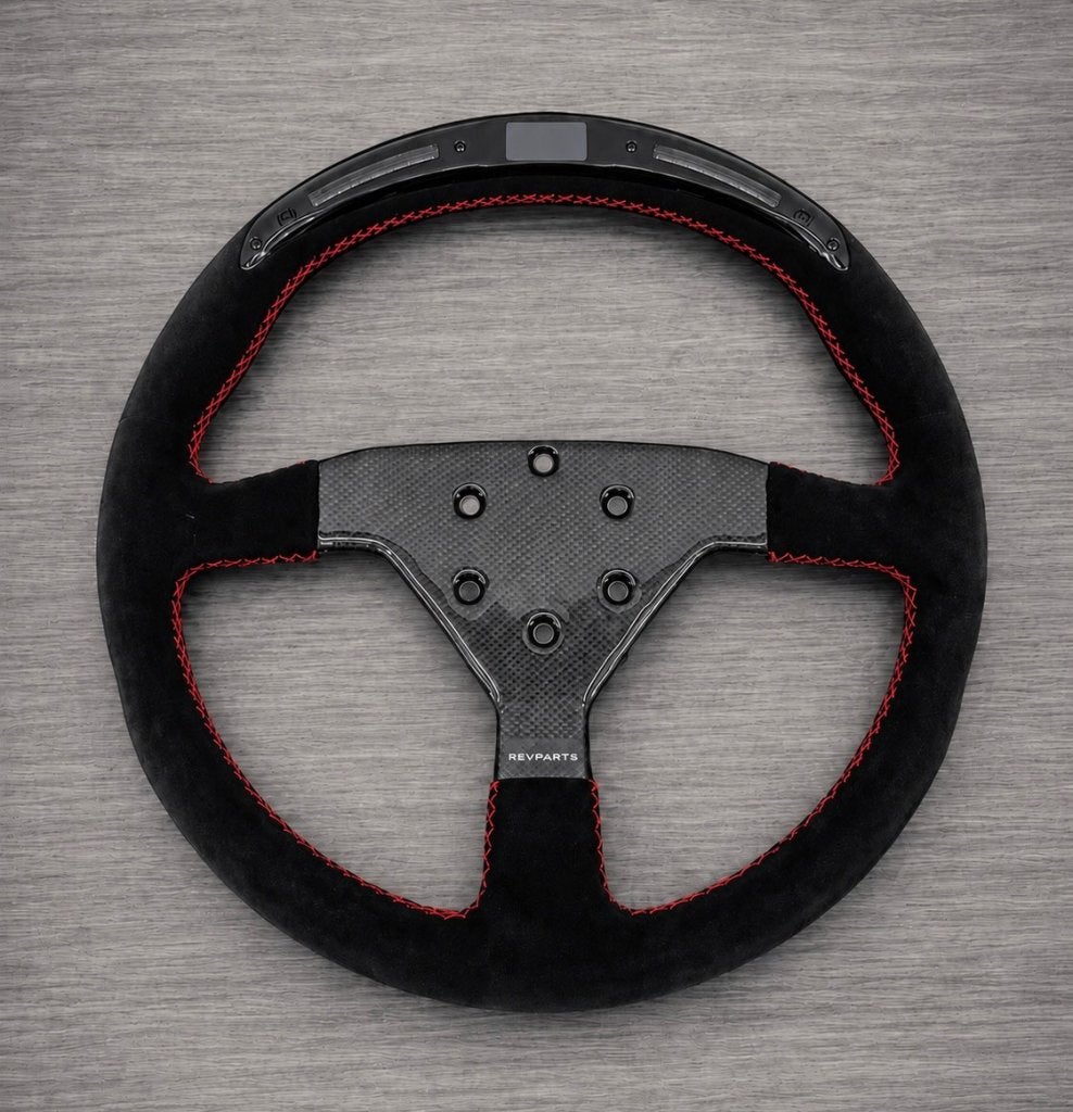 Race LED sportstuur alcantara agressief universeel stuur, Ophalen of Verzenden, RevParts, Info@revparts.nl, .
