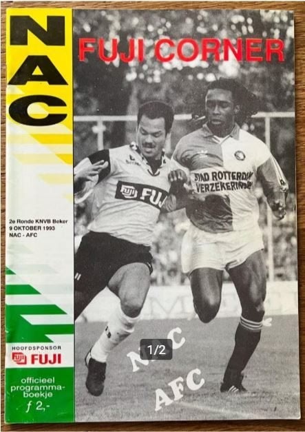 programma NAC Breda - AFC KNVB beker 09-10-1993, Verzenden, Zo goed als nieuw, NAC Breda, Boek of Tijdschrift