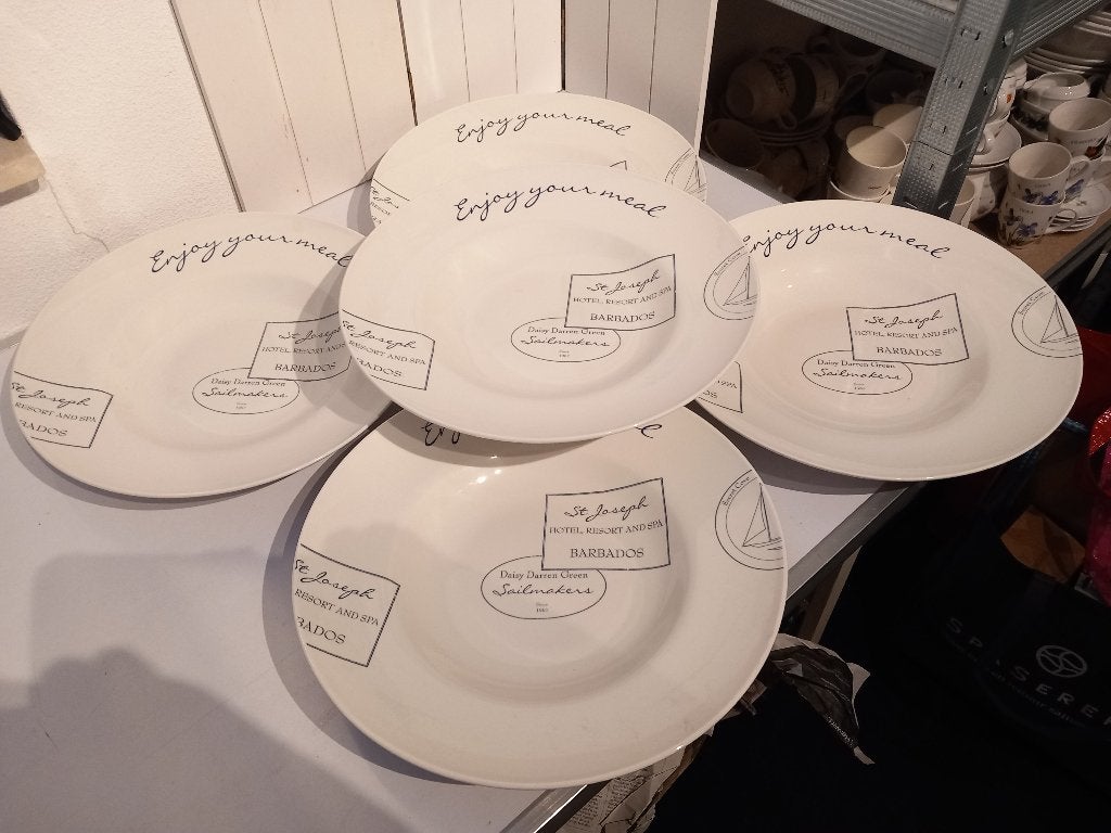 Riviera Maison Pasta borden Sailmakers 5 x, Keramiek, Ophalen of Verzenden, Zo goed als nieuw, Bord(en)