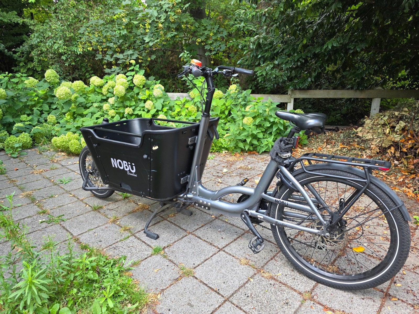 Nobu bakfiets (cargo bike) - very good condition., Huif, Zo goed als nieuw, 2 kinderen, Schijfrem