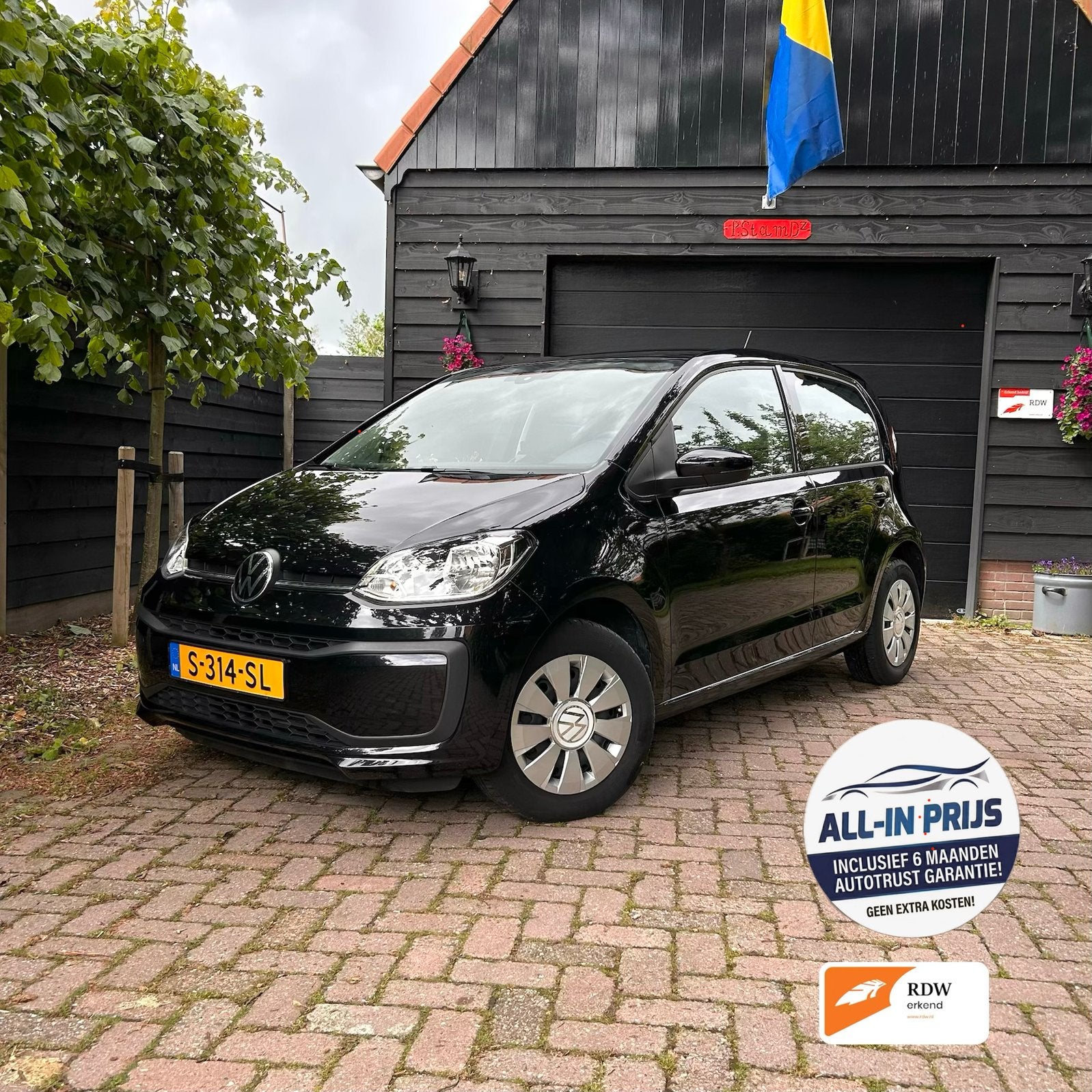 Volkswagen up! 1.0 MPI BMT | Lane Assist | DAB | BT | GARANT, Auto's, Stof, 4 stoelen, Origineel Nederlands, Bedrijf