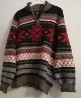 Eigenlijk als nieuw STATE of ART trui Wol rood zwart grijs L, Kleding | Heren, Truien en Vesten, Ophalen of Verzenden, Zo goed als nieuw