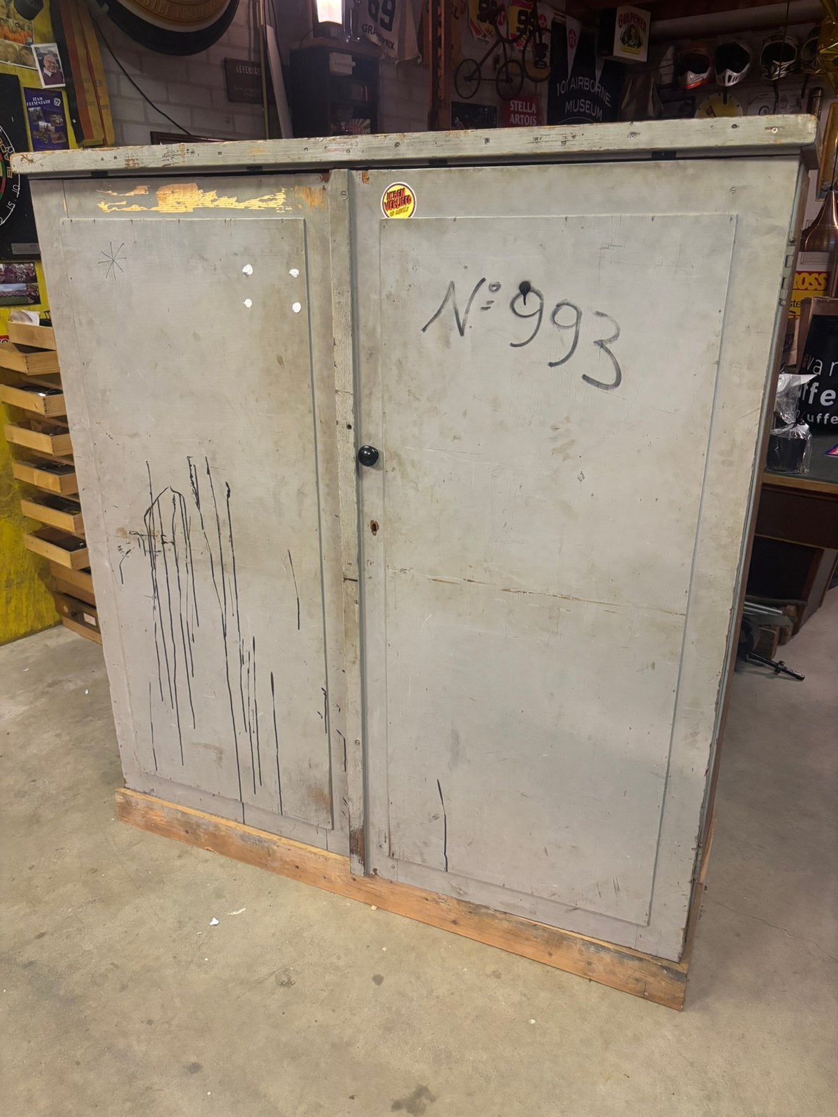 Laden opberg kast van hout werkplaats, Ophalen, Gebruikt