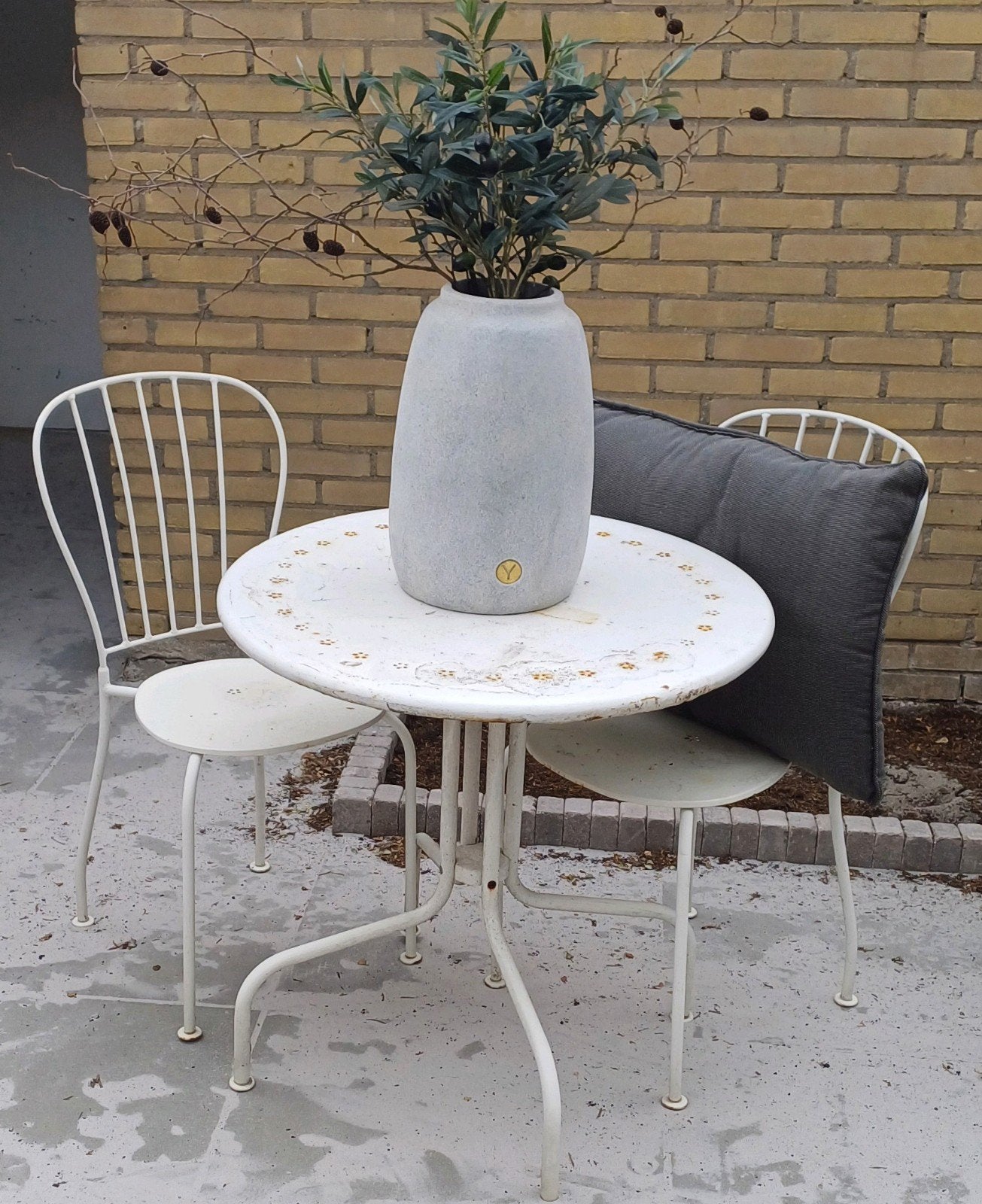 Tafel en stoeltjes (ijzer), Ophalen, Gebruikt, Rond, Metaal