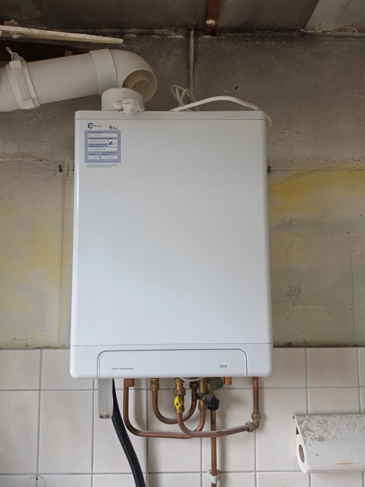 Intergas Kompakt HRE 24/18A CV ketel 2025 - Zo goed als nieu, Ophalen, 30 tot 80 cm, Cv-ketel of Combi-ketel, Minder dan 60 cm
